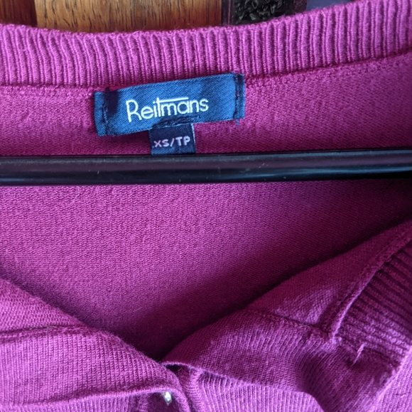 Reitmans Raspberry Stretchy Cardigan - Picture 2 of 3